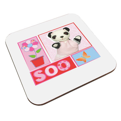 Sooty Soo Floral Retro Coaster