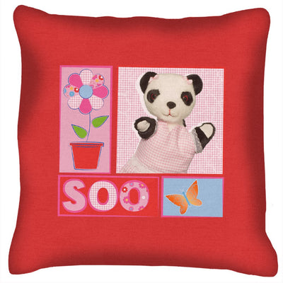 Sooty Soo Floral Retro Cushion