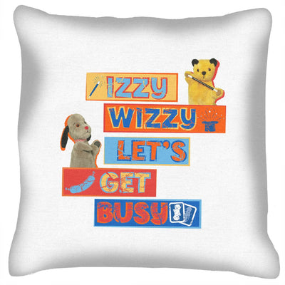 Sooty Izzy Wizzy Let's Get Busy Stacked Cushion