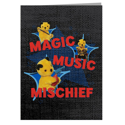 Sooty Magic Music Mischief A5 Greeting Card