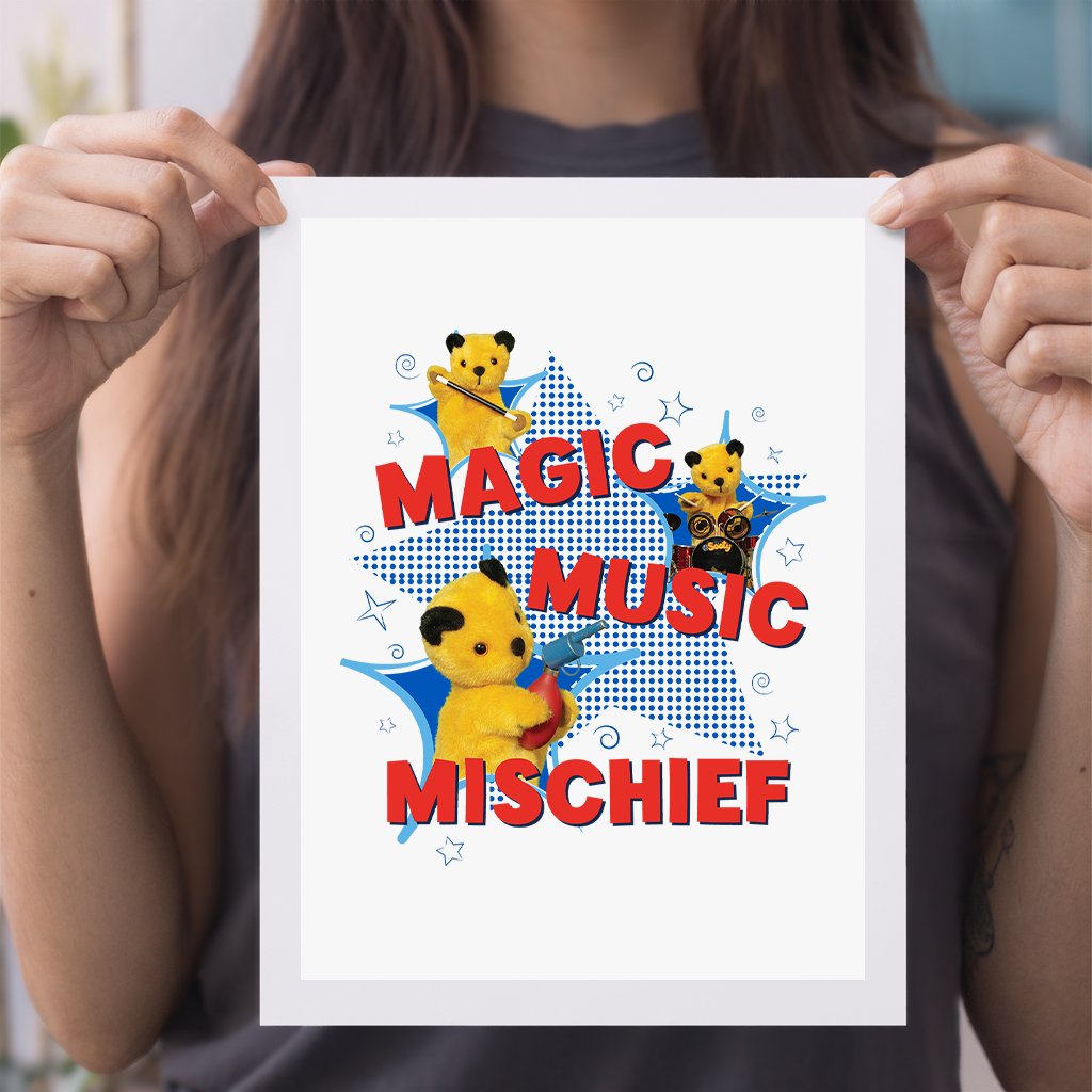 Sooty Magic Music Mischief A4 Print