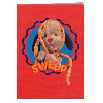 Sooty Sweep's Sausages A5 Yellow Text Print Greeting Card