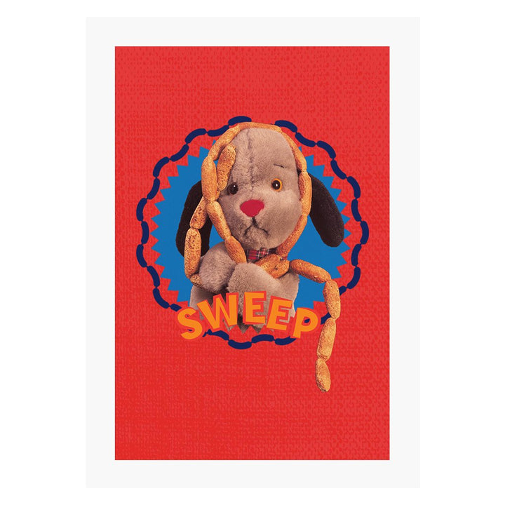 Sooty Sweep's Sausages A4 Yellow Text Print