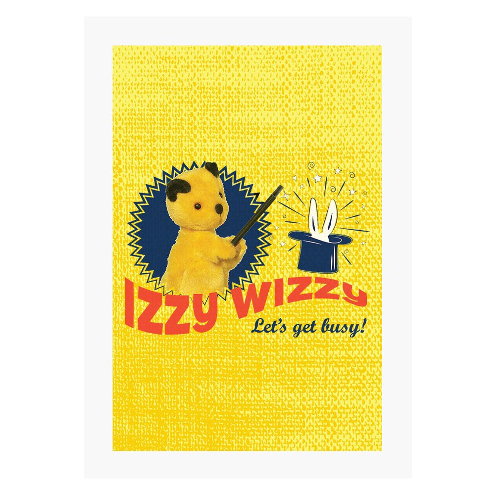 Sooty Izzy Wizzy Let's Get Busy A4 Print