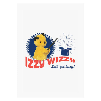 Sooty Izzy Wizzy Let's Get Busy A4 Print