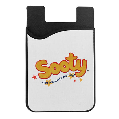 Sooty Yellow Text Logo Phone Card Holder
