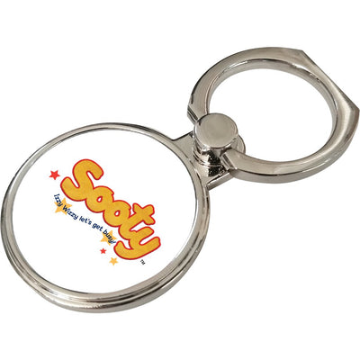 Sooty Yellow Text Logo Phone Ring