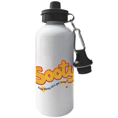 Sooty Yellow Text Logo Aluminium Sports Water Bottle