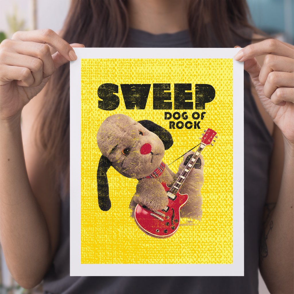 Sooty Sweep Dog of Rock A4 Print