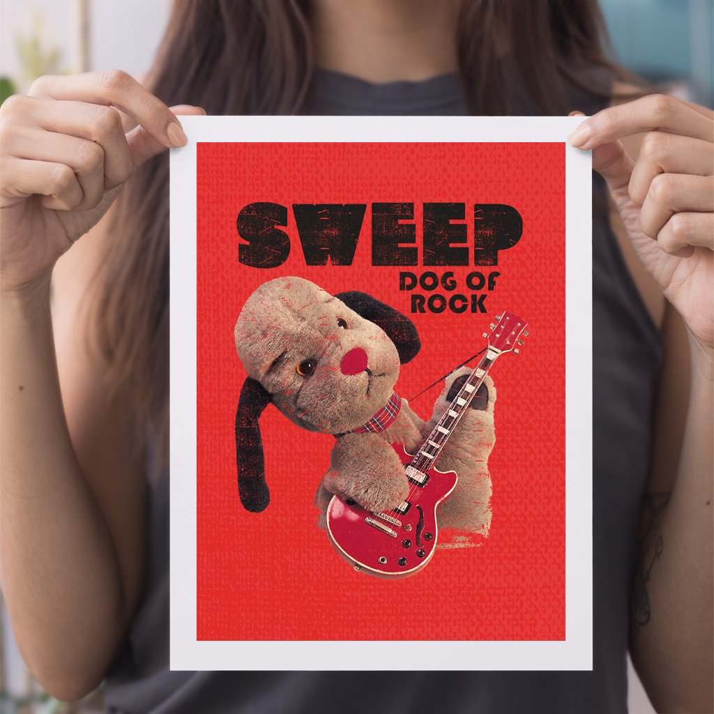 Sooty Sweep Dog of Rock A4 Print