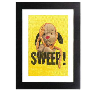 Sooty Sweep's Sausages Framed Black Text Print