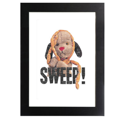 Sooty Sweep's Sausages Framed Black Text Print