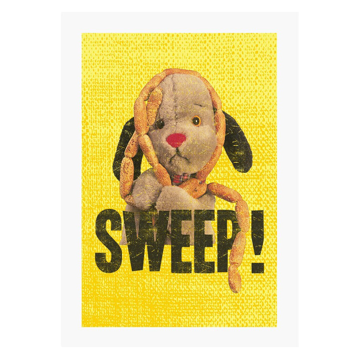 Sooty Sweep's Sausages A4 Black Text Print