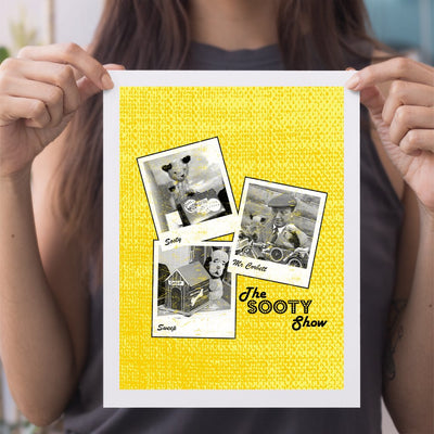 Sooty Show Polaroid A4 Print