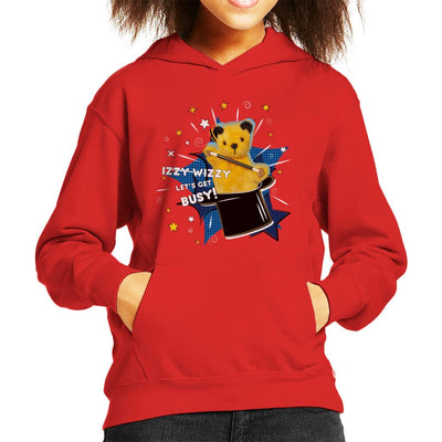 Sooty Top Hat Izzy Wizzy Let's Get Busy Kid's Hooded Sweatshirt-Sooty's Shop