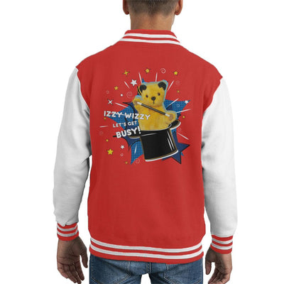 Sooty Top Hat Izzy Wizzy Let's Get Busy Kid's Varsity Jacket-Sooty's Shop