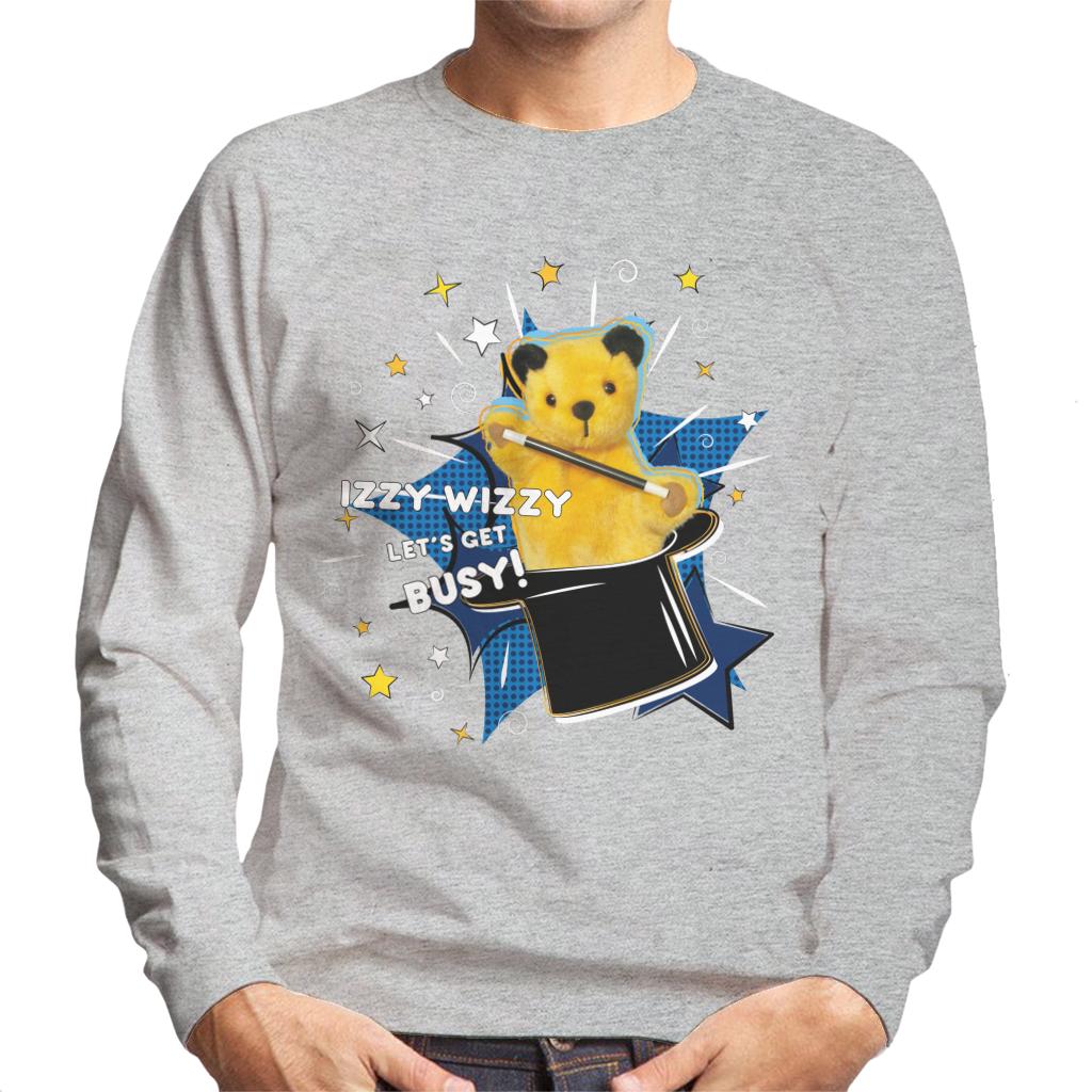 Sooty Top Hat Izzy Wizzy Let's Get Busy Men's Sweatshirt-Sooty's Shop