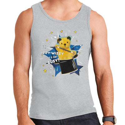 Sooty Top Hat Izzy Wizzy Let's Get Busy Men's Vest-Sooty's Shop