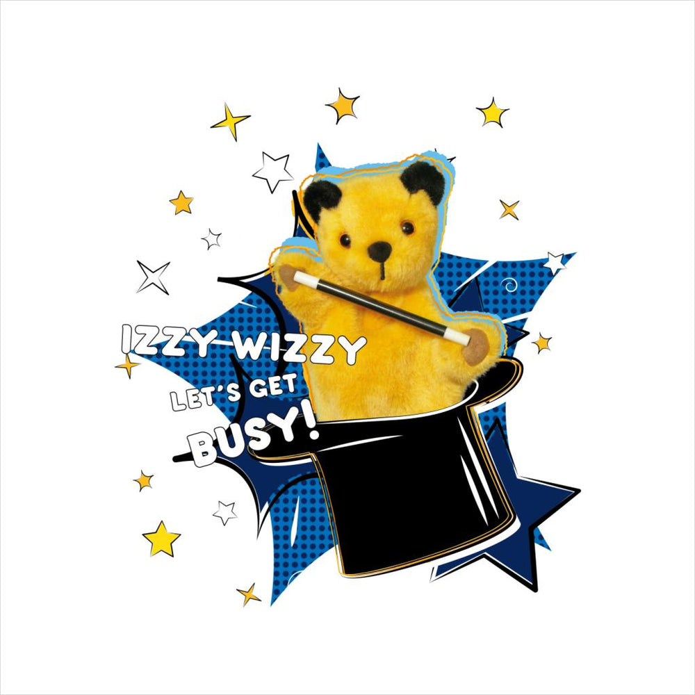 Sooty Top Hat Izzy Wizzy Let's Get Busy Men's Baseball Long Sleeved T-Shirt-Sooty's Shop