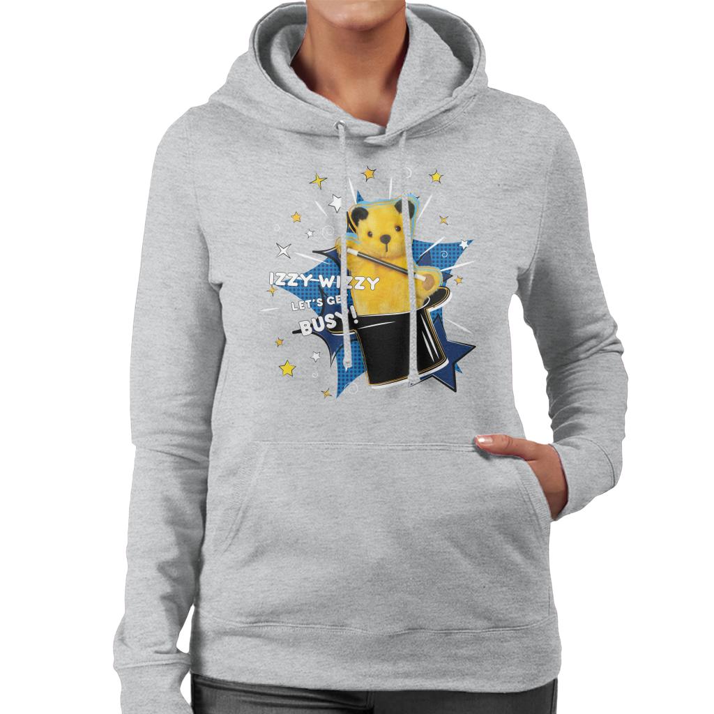 Sooty Top Hat Izzy Wizzy Let's Get Busy Women's Hooded Sweatshirt-Sooty's Shop