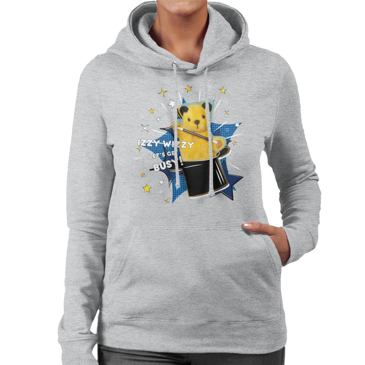 Sooty Top Hat Izzy Wizzy Let's Get Busy Women's Hooded Sweatshirt-Sooty's Shop