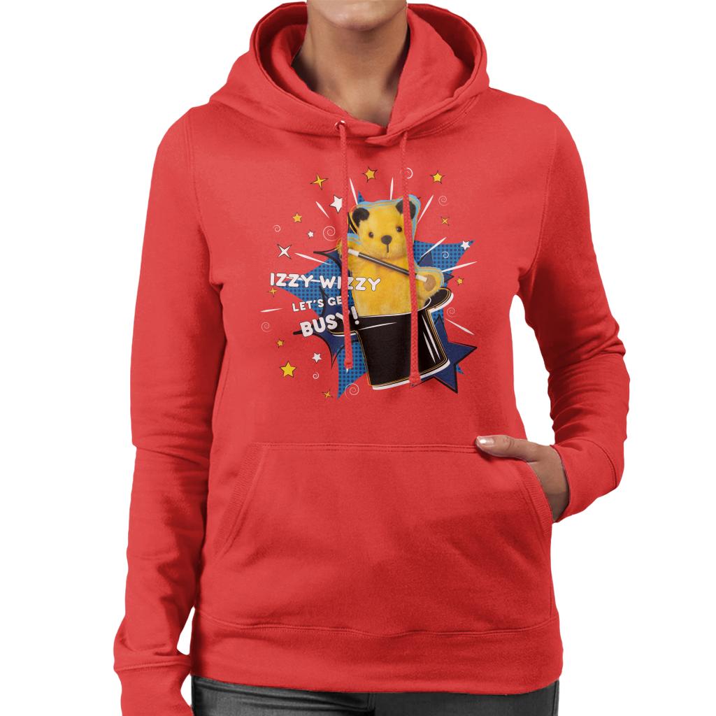 Sooty Top Hat Izzy Wizzy Let's Get Busy Women's Hooded Sweatshirt-Sooty's Shop