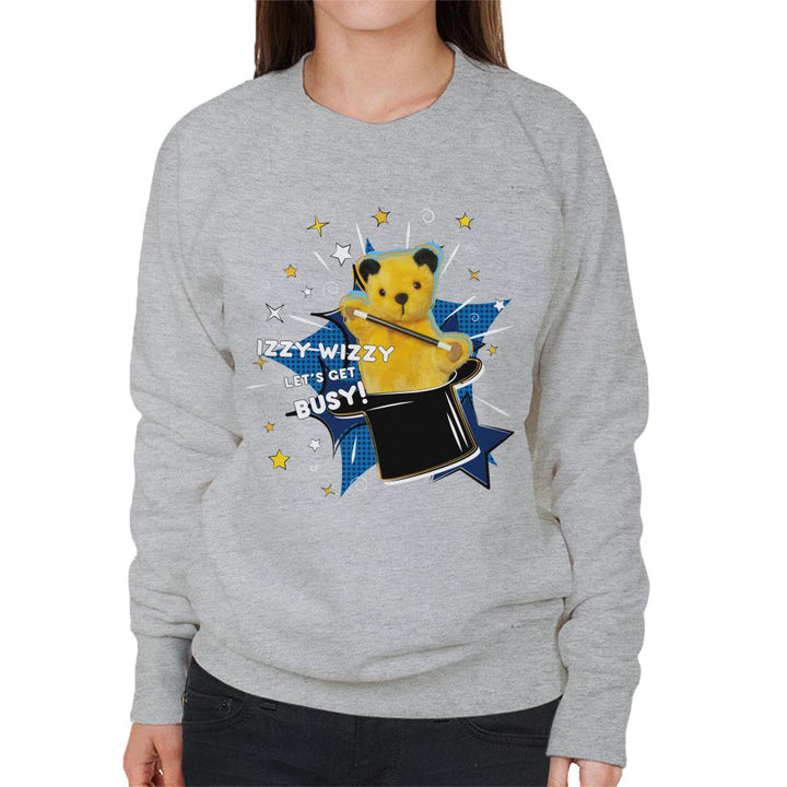 Sooty Top Hat Izzy Wizzy Let's Get Busy Women's Sweatshirt-Sooty's Shop