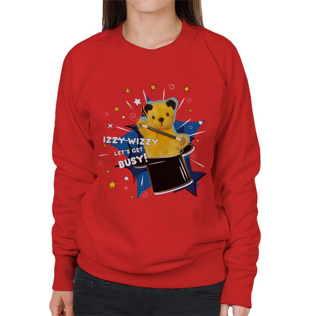 Sooty Top Hat Izzy Wizzy Let's Get Busy Women's Sweatshirt-Sooty's Shop
