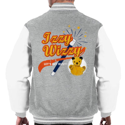 Sooty Magic Wand Izzy Wizzy Let's Get Busy Men's Varsity Jacket-Sooty's Shop