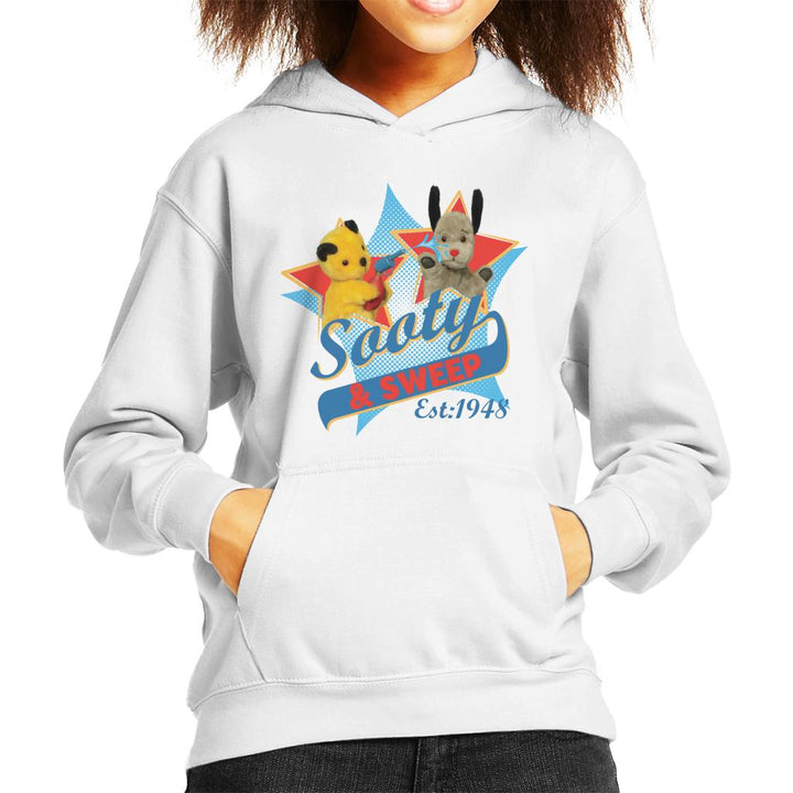 Sooty & Sweep Retro Water Sprayer Kid's Hooded Sweatshirt-Sooty's Shop