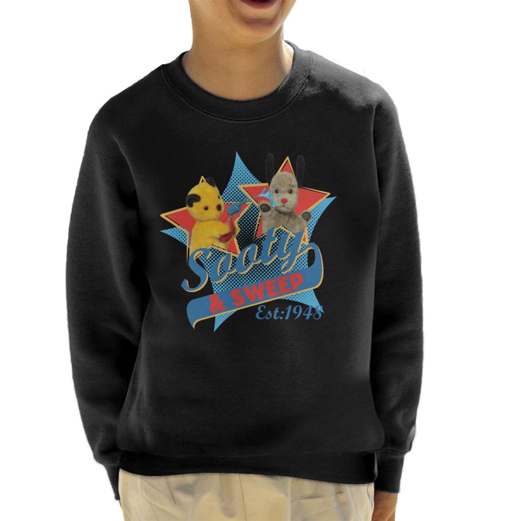Sooty & Sweep Retro Water Sprayer Kid's Sweatshirt-Sooty's Shop
