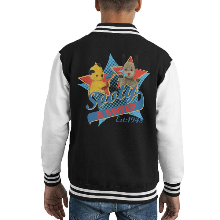 Sooty & Sweep Retro Water Sprayer Kid's Varsity Jacket-Sooty's Shop