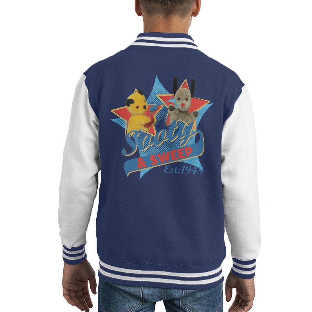 Sooty & Sweep Retro Water Sprayer Kid's Varsity Jacket-Sooty's Shop