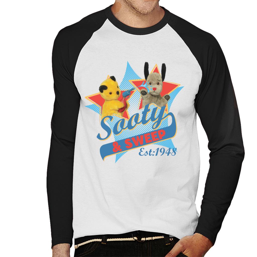 Sooty & Sweep Retro Water Sprayer Men's Baseball Long Sleeved T-Shirt-Sooty's Shop