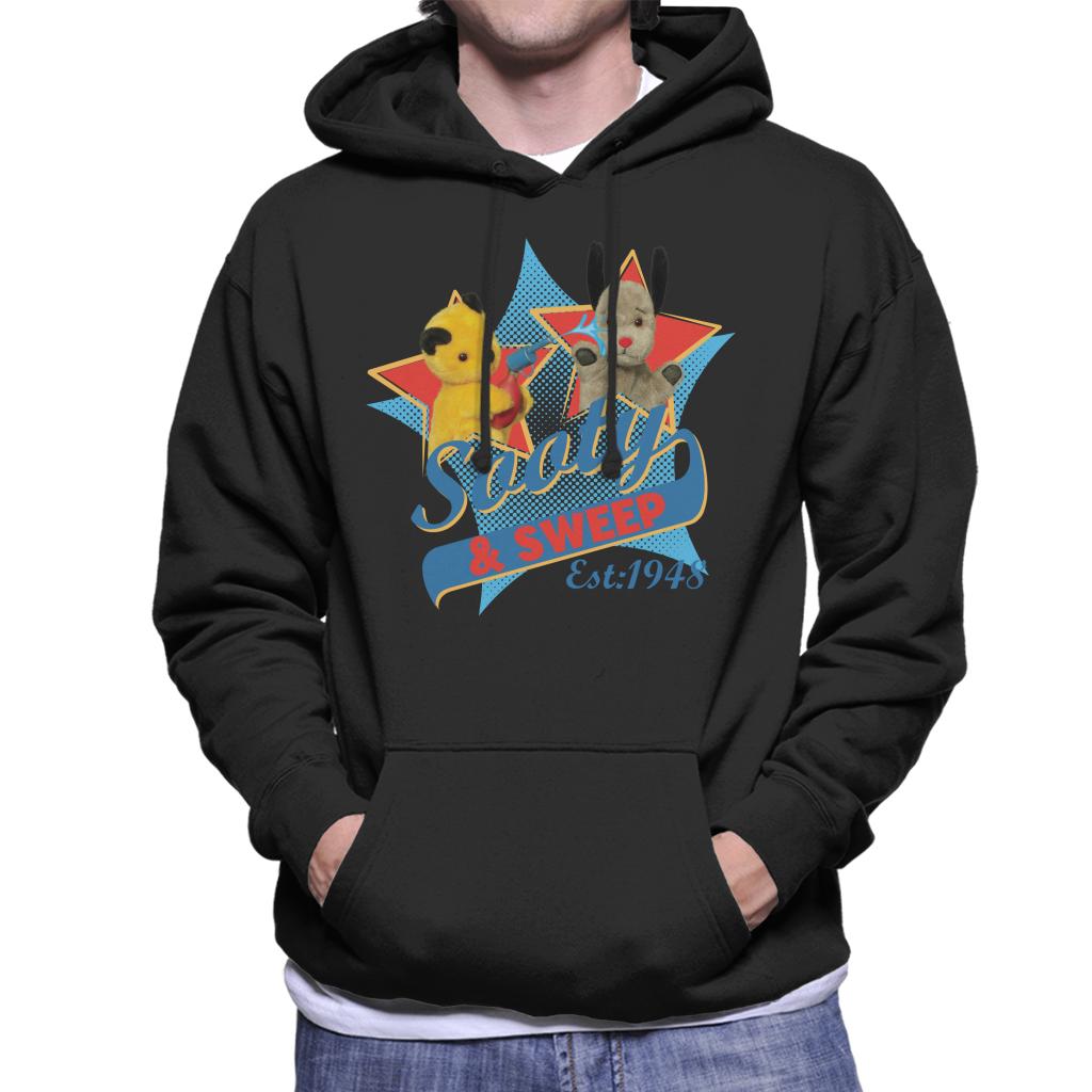 Sooty & Sweep Retro Water Sprayer Men's Hooded Sweatshirt-Sooty's Shop