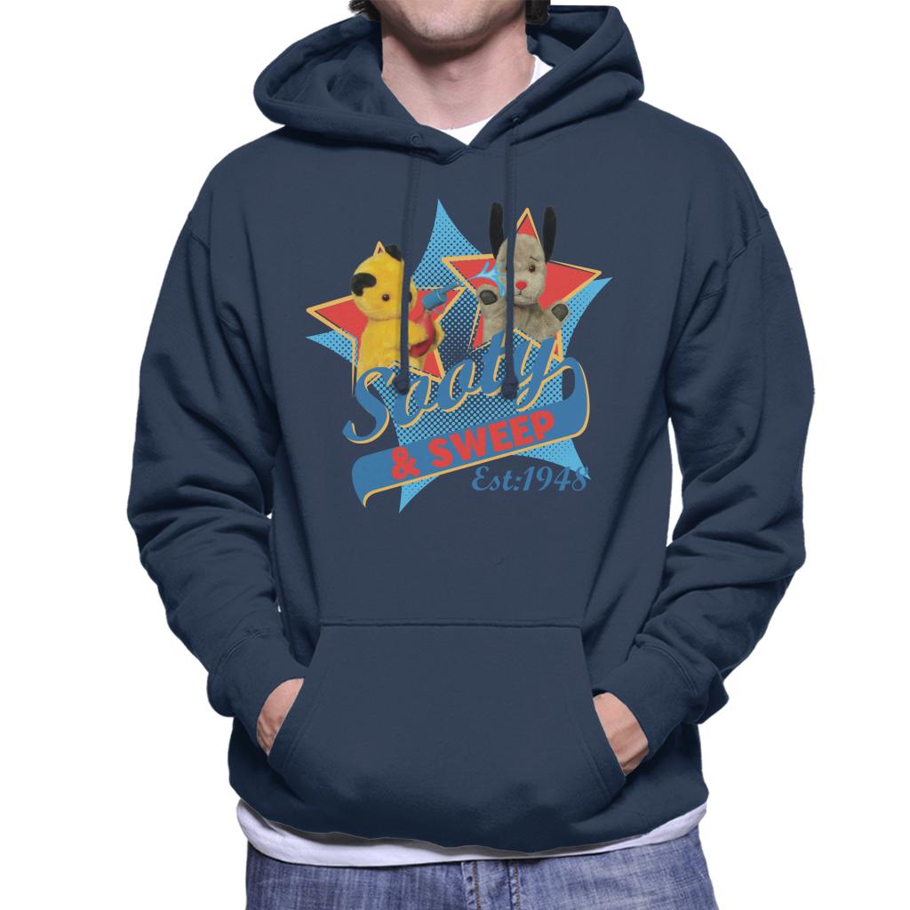 Sooty & Sweep Retro Water Sprayer Men's Hooded Sweatshirt-Sooty's Shop