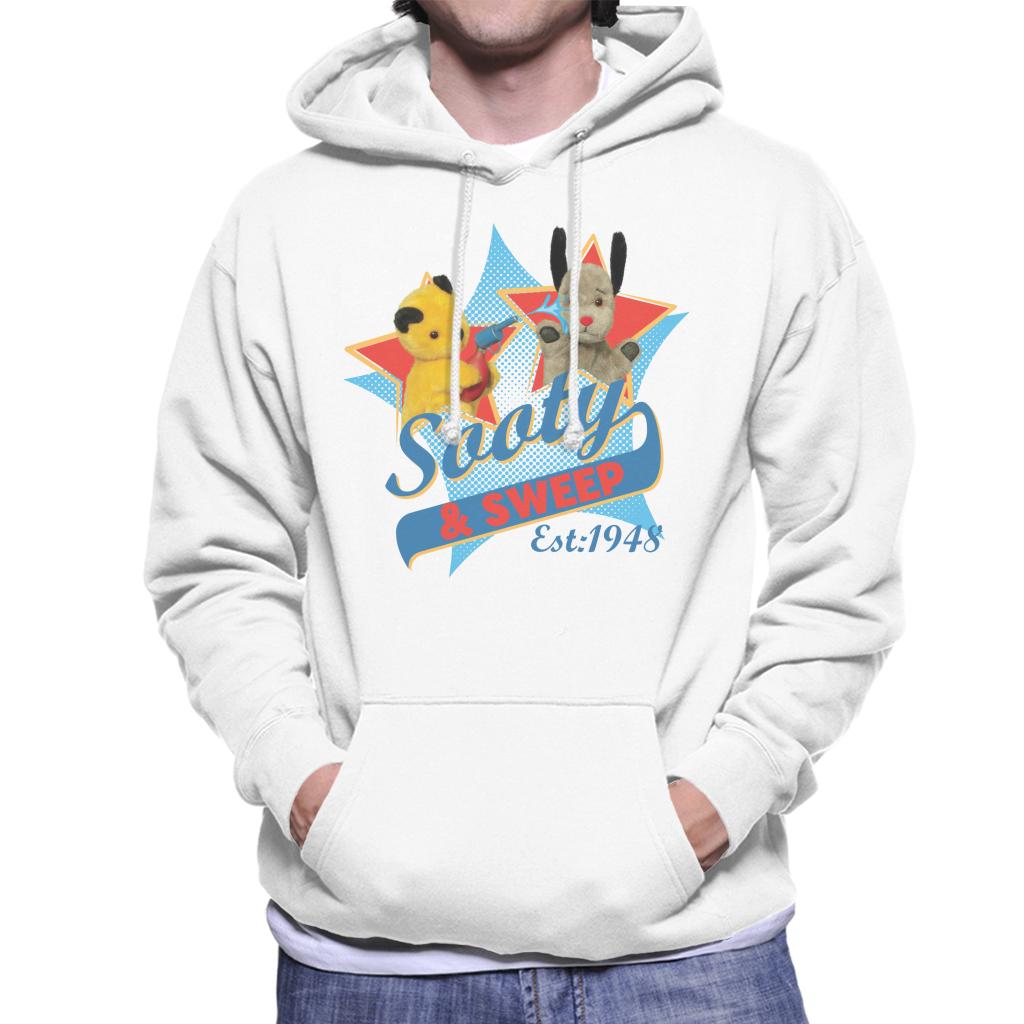 Sooty & Sweep Retro Water Sprayer Men's Hooded Sweatshirt-Sooty's Shop