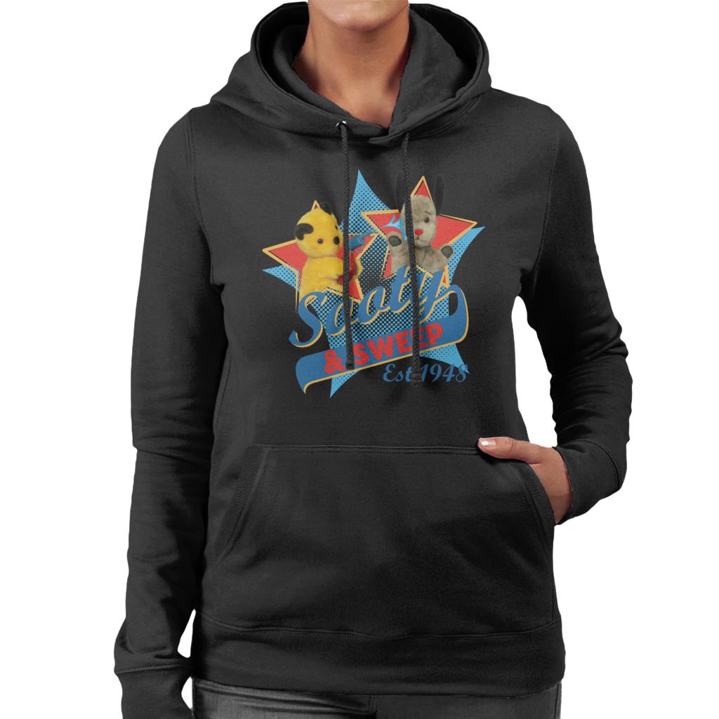 Sooty & Sweep Retro Water Sprayer Women's Hooded Sweatshirt-Sooty's Shop