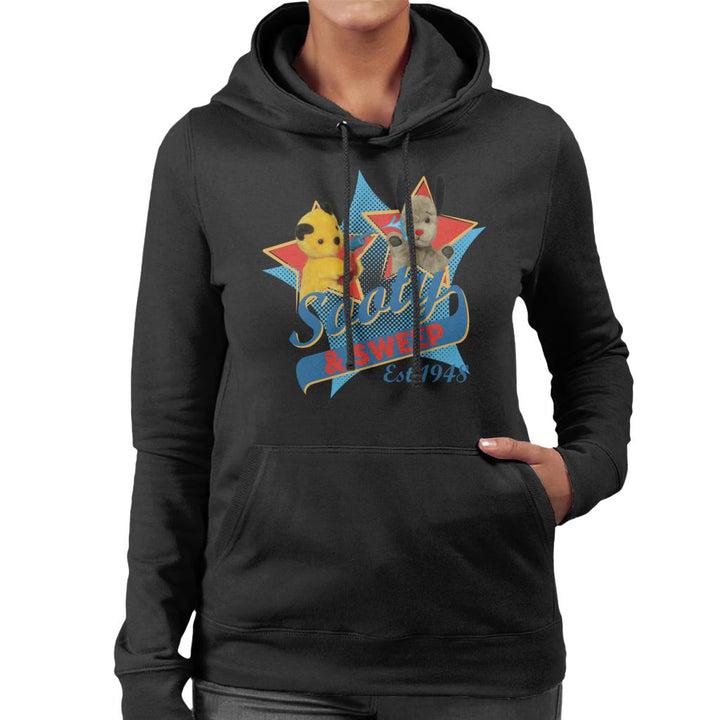 Sooty & Sweep Retro Water Sprayer Women's Hooded Sweatshirt-Sooty's Shop