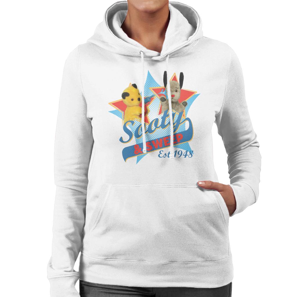 Sooty & Sweep Retro Water Sprayer Women's Hooded Sweatshirt-Sooty's Shop