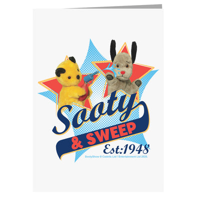 Sooty And Sweep Established 1948 A5 Greeting Card-Sooty's Shop