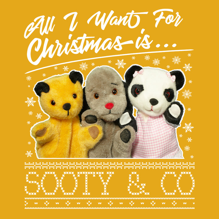 Sooty Christmas All I Want For Christmas Is Sooty And Co Men's Sweatshirt