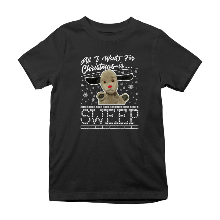 Sooty Christmas All I Want For Christmas Is Sweep Kids T-Shirt