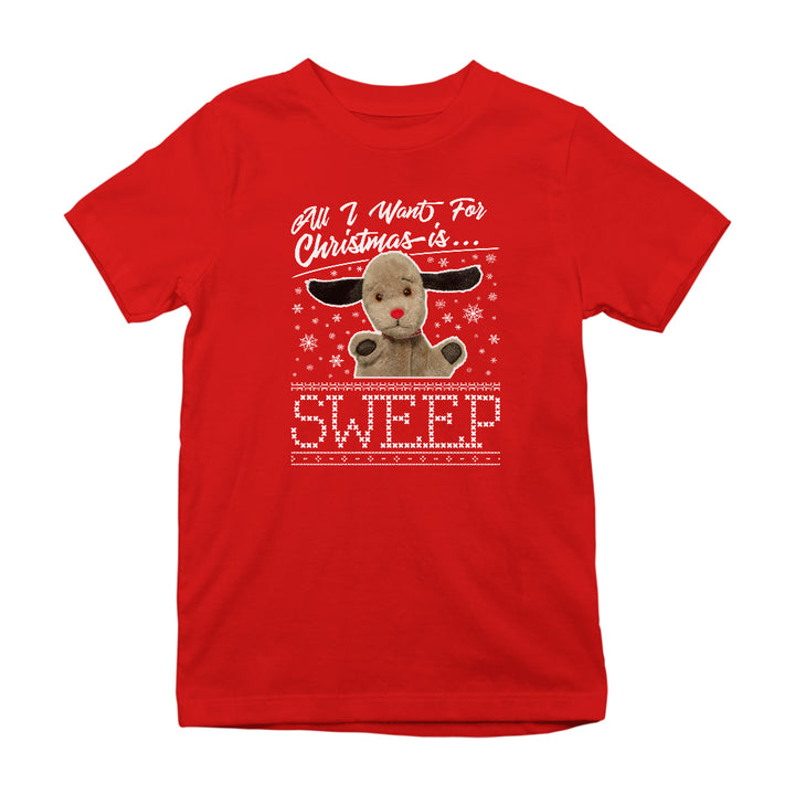 Sooty Christmas All I Want For Christmas Is Sweep Kids T-Shirt