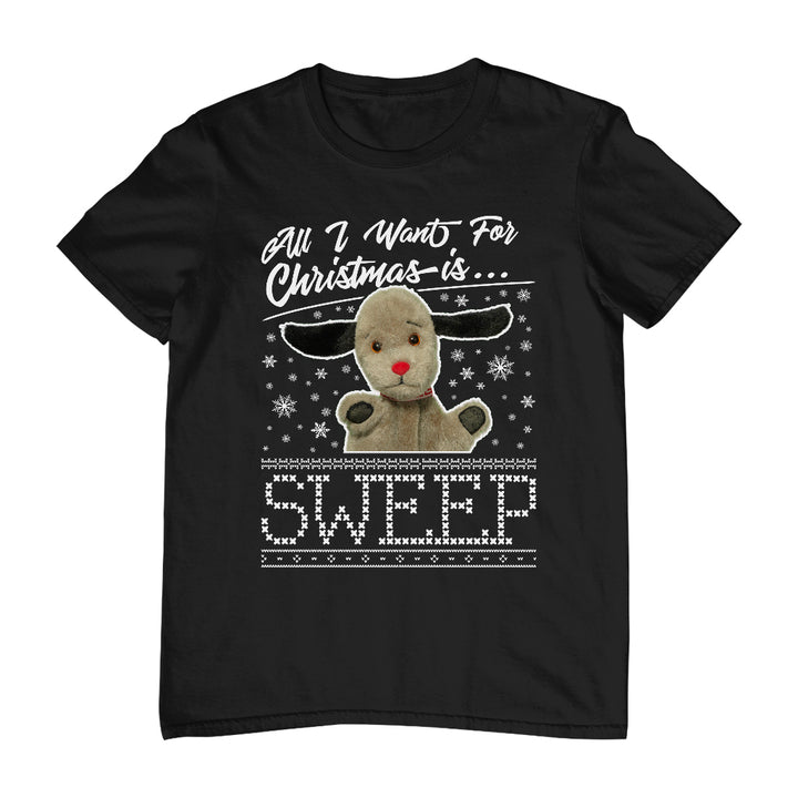 Sooty Christmas All I Want For Christmas Is Sweep Men's T-Shirt