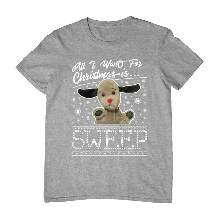 Sooty Christmas All I Want For Christmas Is Sweep Men's T-Shirt