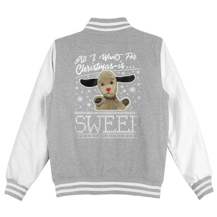 Sooty Christmas All I Want For Christmas Is Sweep Men's Varsity Jacket