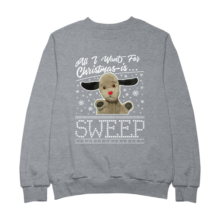 Sooty Christmas All I Want For Christmas Is Sweep Women's Sweatshirt