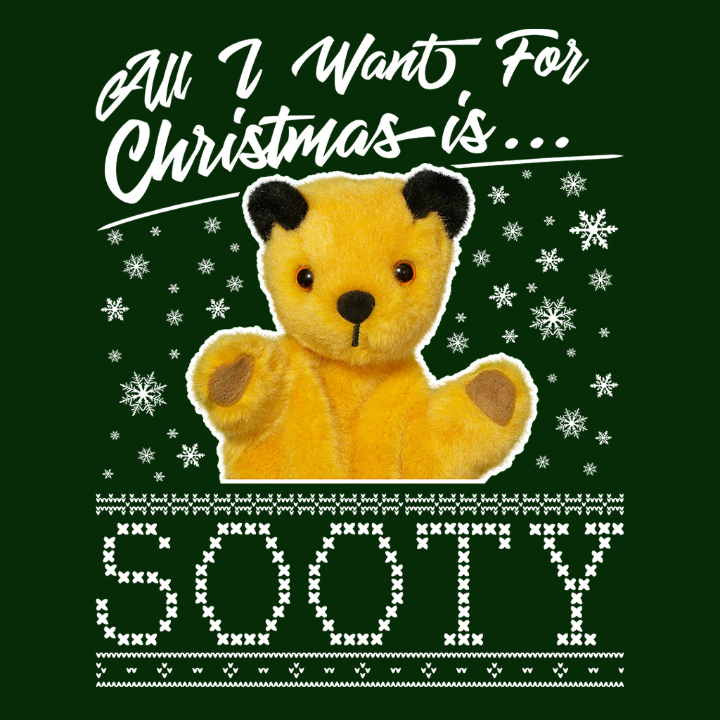 Sooty Christmas All I Want For Christmas Is Sooty Women's Hooded Sweatshirt