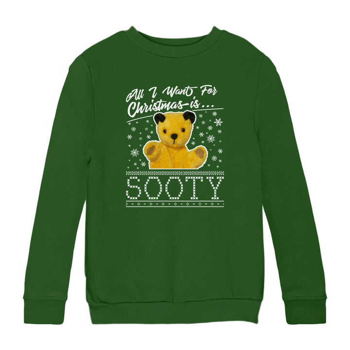 Sooty Christmas All I Want For Christmas Is Sooty Kids Sweatshirt